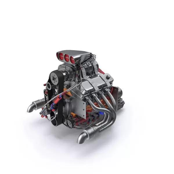 Car Engine with Blower
